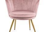 Pink Genesis Flora Accent Chair with Petal Back Armchair