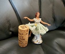 Vintage Dresden Sandizell porcelain lace ballerina dancer figurine