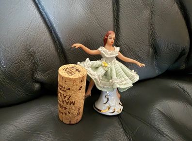 Vintage Dresden Sandizell porcelain lace ballerina dancer figurine
