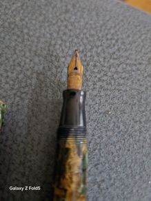 Waterman Vintage 1930 Celluloid Fountain Pen 94 Green 14K Gold Nib