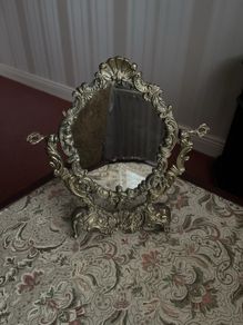 Antique French Ornate Swing Vanity Mirror