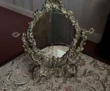 Antique French Ornate Swing Vanity Mirror