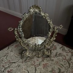 Antique French Ornate Swing Vanity Mirror