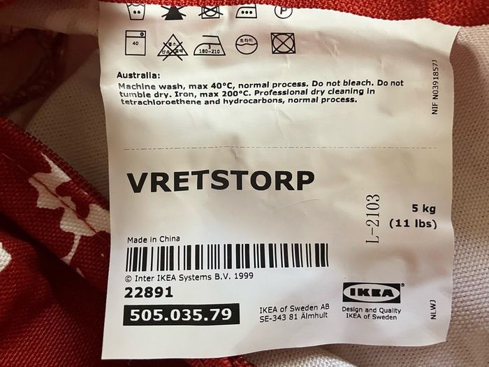 BN IKEA Vretstorp 3 seater cover s