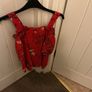 Red Bardot Top Size 8 Image 2