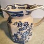 Vintage Rare medium Mason's Patent Ironstone Porcelain Pitcher/creamer Manchu England 51/2". but is damaged have chips on top rim and discoloured. Image 7