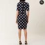 Hobbs London Astraea Navy Blue & Ivory Polka Dot Shift Dress  UK 14 Image 2