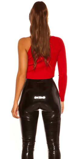 _One_sleeve_crop_ripp_sweater__Color_RED or white fits xs s m