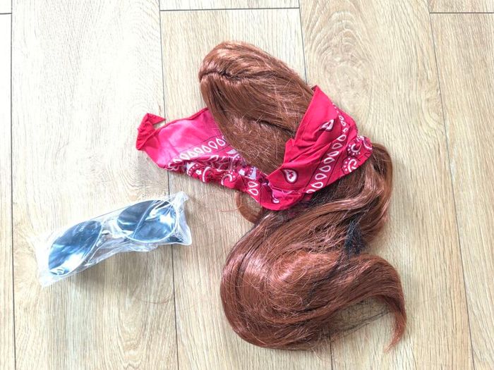 90's Rocker kit wig bandana costume