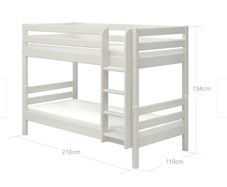 Flexa white classic bunk beds and drawers