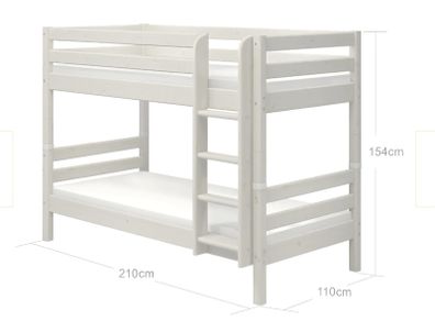 Flexa white classic bunk beds
