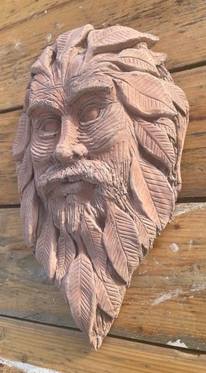 Handmade Greenman Outdoor garden wall display item