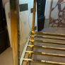 Gold Metal Side Table / Console Table Cracked Top Image 6