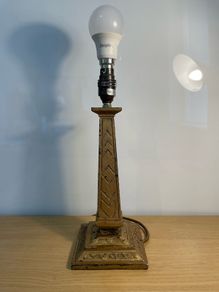 Vintage Egyptian style column lamp c1970.