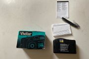 film camera This is a boxed Vivitar EZ Motor Big View 35mm point-and-shoot film camera complete with original accessories.