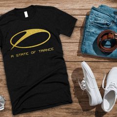 Armin Van buuren t-shirt ASOT t-shirt gold glittered t-shirt ASOT logo t-shirt