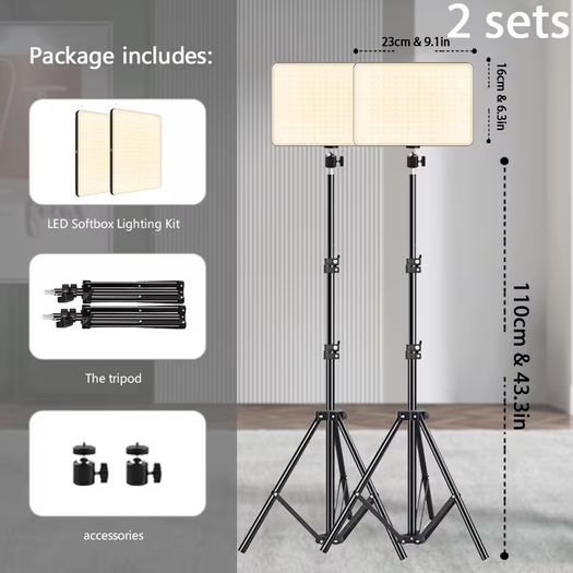 Portable LED Square Light with Adjustable Brightness