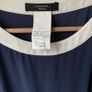 Weekend Max Mara Navy Blue & White Contrast Trim Shift Dress Image 4