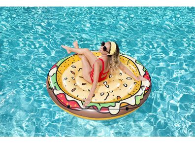 Inflatable Air Mattress Burger Pool Lounge 158 cm
