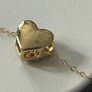 18k Solid Gold 0.7g & 0.50ct Natural Diamond Heart Pendant Necklace - ultra-lightweight Image 5