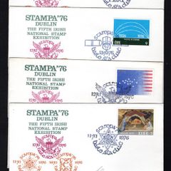 1976 Ireland Stampa 76 covers stamps with show cancels.
