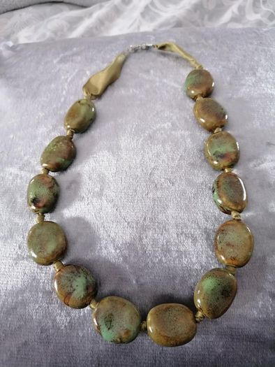 Vintage Chunky Stone Necklace & Bracelet Set