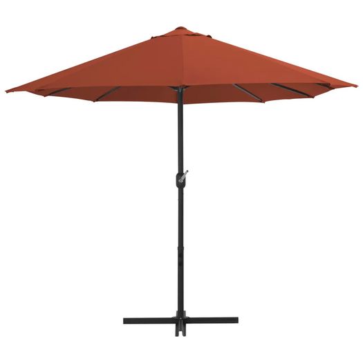Outdoor Parasol with Aluminium Pole 460x270 cm Terracotta