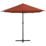 Outdoor Parasol with Aluminium Pole 460x270 cm Terracotta Image 2