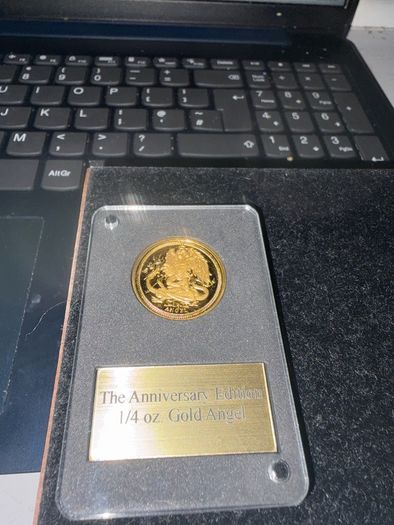 Gold 1/4 oz .999 Gold Angel anniversary edition coin