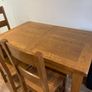 Wooden Rustic Oak Extending Dining Table (4-6 Seats) Image 4
