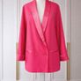 Primark Pink Satin lapel and cuffs blazer, Size UK12, New Image 2