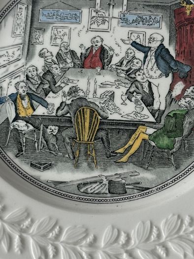 Adams Ironstone Plate Mr Pickwick addresses the Club