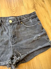Black Denim Shorts