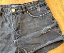 Black Denim Shorts