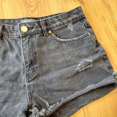 Black Denim Shorts