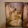 Rare find. Vintage Couple of Large Ballerinas Scene. Ballet Art. Image 5