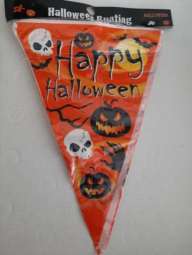 New Holloween pumpkin silhouette bunting and Skeleton