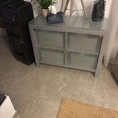 unit /sideboard metal and glass
