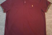 Polo Ralph Lauren Custom Slim Fit Polo - Burgundy Tipped - Size XXL - MINT