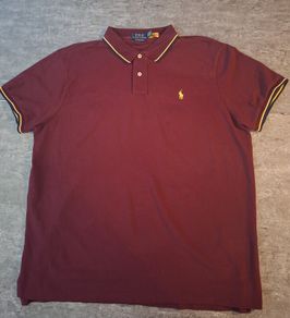 Polo Ralph Lauren Custom Slim Fit Polo - Burgundy Tipped - Size XXL - MINT