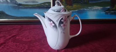 Vintage Royal Albert Horizons Star Flower Bone China Gold Gilt Coffee Pot / Water Pitcher Made In England