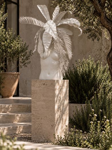 Large Modern White Art Sculpture Statement Home Decor