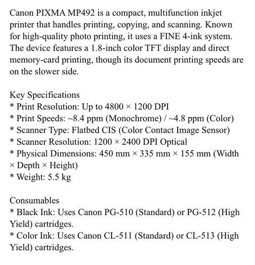 Canon Printer MP270