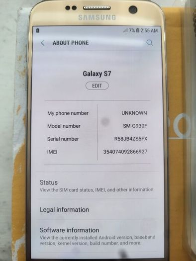 samsung galaxy s7 gold