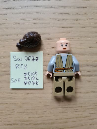 lego sw0677 rey, set star wars 75105, 75192, 75178
