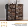 Fabric Chest of Drawers - Canvas Storage Unit with 8 Large Drawers Label Cards, Side Pocket & Hook for Living Room, Hallway, Bedroom Image 5