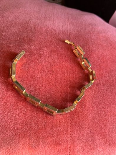18k rolled gold link chain bracelet