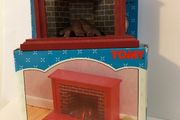 Rare Vintage Red Brick Fireplace-Sylvanian Families