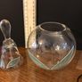 Crystalex Bohemia Glass Rose Bowl and Bell Image 4
