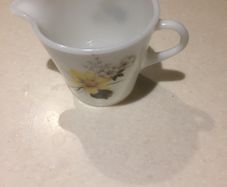 Pyrex Dahlia milk jug milk glass